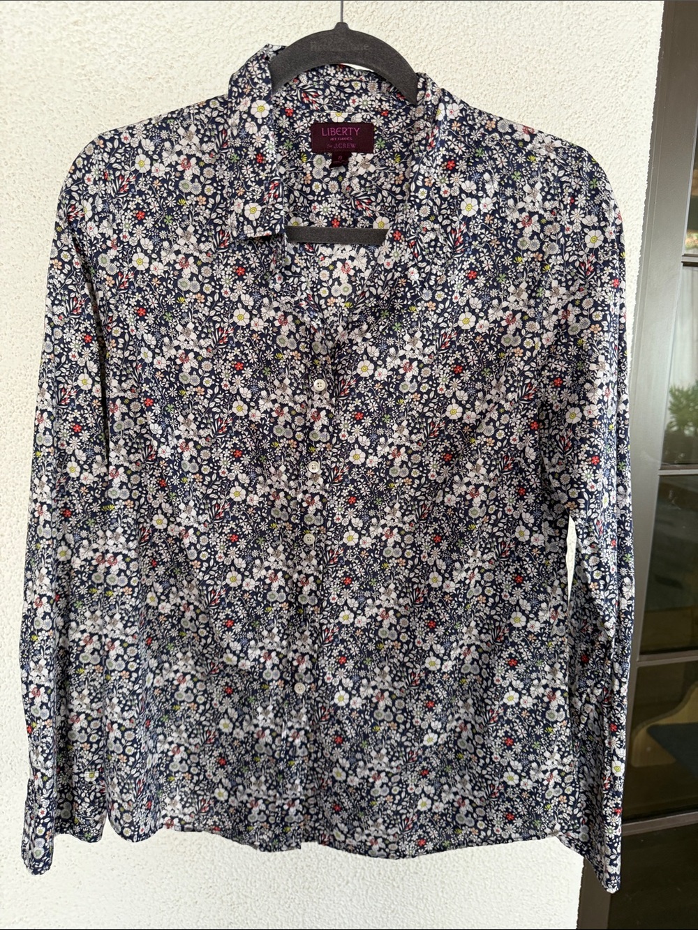 J.Crew x Liberty Navy Floral Button-Down Shirt